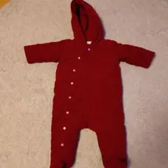 Ralph Lauren 赤 フード付きベビー ロンパース カバーオール 80
