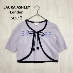 ◆ LAURA ASHLEY London 半袖　ニット　カーディガン　ボレロ