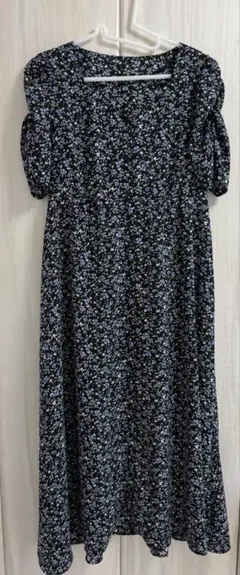 GU フラワープリント ロングワンピース Mサイズ