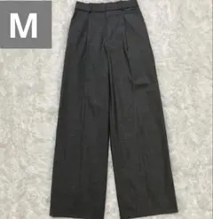 ユニクロ　タックワイドパンツ　ダークグレー　M UNIQLOのサムネイル