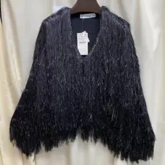 新品　ZARA ザラ　フリンジカーディガン　L
