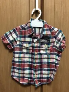 ダブルビー　半袖チェックシャツ
