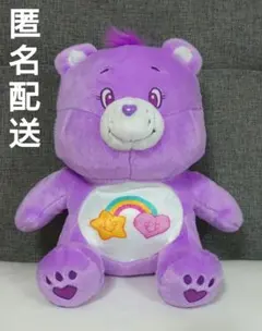 ケアベア　お座りBIGぬいぐるみ1　パープル　紫　ベストフレンドベア　②