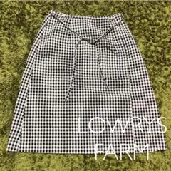 LOWRYS FARM ギンガムチェックスカート 白黒