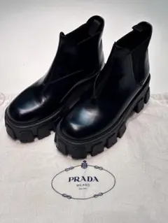 PRADA モノリス サイドゴアブーツ 36.5 黒のサムネイル