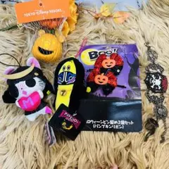 ハロウィングッズ　5点セットまとめ売り　マスコット.ピン留め.ブレスレット.など