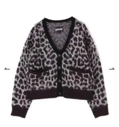 schottレオパードモヘアカーディガン