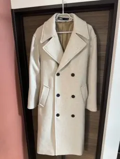 【早い者勝ち】ZARA ベージュ ダブルブレスト チェスターコート 美品