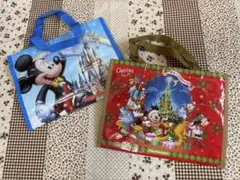 クリスマスディズニー　スーベニアバッグ　２点セット