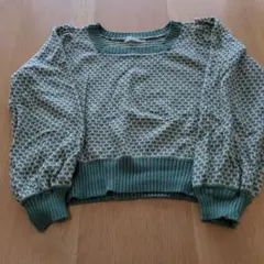 Ray Cassin　幾何学ジャガード　スクエアネックニット　プルオーバー