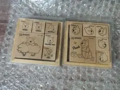 ★新品★くまのプーさん 木製スタンプセット pooh