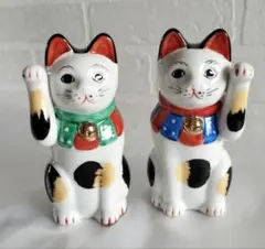 伊万里焼 招き猫 2体セット - メルカリ