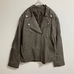 Riche glamour ライダースジャケット／アシメジップ／大人カジュアル