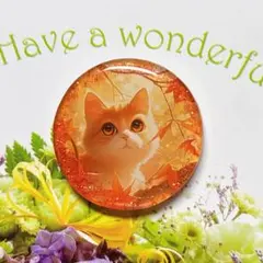 NO 570レジン　ヘアゴム　ブローチ　ハンドメイド　猫ちゃん