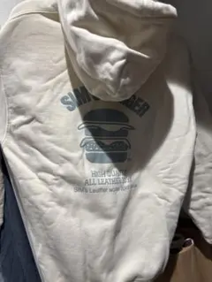 SIM'S BURGER ハンバーガー パーカー アイボリー