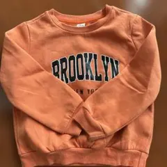 SHEIN BROOKLYN ロゴ トレーナー オレンジ