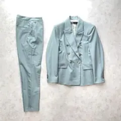 【未使用級】ZARA セットアップスーツ　ダブルボタン　M・Sサイズ　グリーン