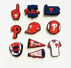 フィリーズ　ジビッツ　クロックス チャーム　フィラデルフィア　Phillies