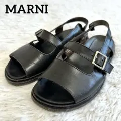 美品✨MARNI マルニ レザー サンダル 黒 ブラック 38サイズ 24.5cのサムネイル