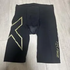 ツータイムズユー　2XU 陸上用パンツ ブラック ゴールド　xs