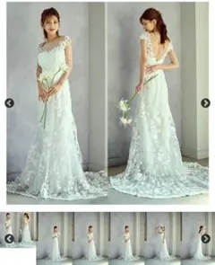 ドレスプロダクション w284 刺繍レースマーメイドドレス／ウェディングドレス