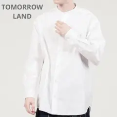 新品★ コットン バンドカラー 長袖 シャツ ホワイト TOMORROWLAND