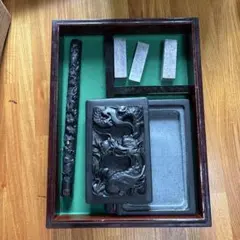 木箱入り『龍池硯 海州製墨』書道具セット - メルカリ
