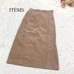 s2630【アイテムズ】ロング タイト スカート カジュアル コーデュロイ風