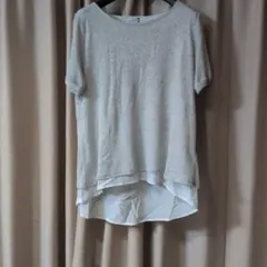 eur3 ライトグレー サマーニット レイヤード Tシャツ　3Ｌサイズのサムネイル