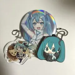 初音ミク グッズセット 缶バッジ ラバーストラップ アクリルキーホルダー