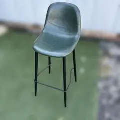 グリーンレザー　カウンターチェア