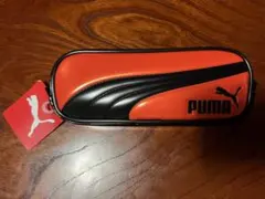 PUMA 筆箱 オレンジ/黒 合成皮革