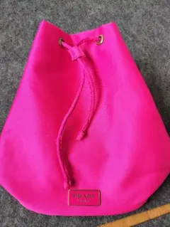 PRADA 巾着 ポーチ ピンク ナイロン - メルカリ