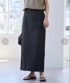 試着のみ】ジャーナルスタンダード タイトマキシスカート カーキ 