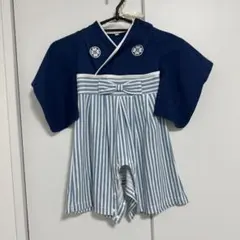ベビー着物風ドレス 80サイズ ネイビー