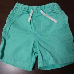 ミントグリーン ゴムウエストショートパンツ