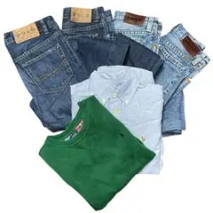 ラルフローレンキッズ まとめ売りデニム シャツ スウェット春コーデセット入学