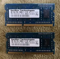 SanMax DDR3L メモリ4GB×2 SMD-N4G28C2G-16KLK