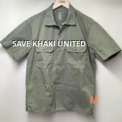 SAVE KHAKI UNITED オリーブグリーン半袖シャツ　M