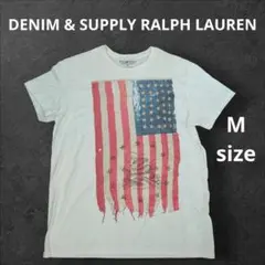 デニムアンドサプライ ラルフローレン　星条旗　Ｔシャツ　Mサイズ　ラルフ　古着