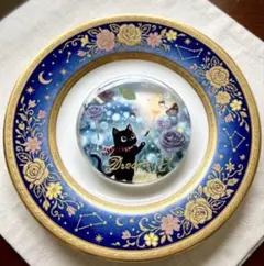 No.2597ハンドメイド ヘアゴム レジン 夜空 黒猫ちゃん - メルカリ