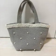 ヌビバック♡韓国有名店♡Lux heaven♡イブル生地♡フリル付きグレー