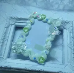 ハンドメイド　硬質ケース　トレカケース　ホイップデコ　推し活　緑