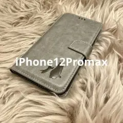 iPhone12Promaxケース 手帳型 本革 猫 新品未使用 シンプル