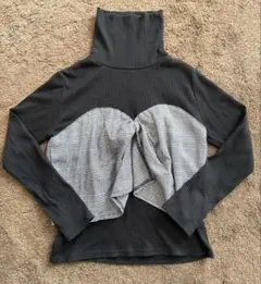 タートルニット ビスチェ ドッキング 長袖 140