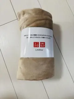 ユニクロ　年末祭　フリースブランケット　ベージュ　ノベルティ　非売品