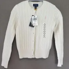 タグ付き　ポロラルフローレン　ケーブル カーディガン