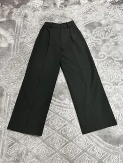 PLST (プラステ) ウォームリザーブ ワイドパンツ 黒 XXS