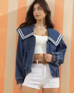 タグ付き新品★セーラー デニムジャケット★SHEIN