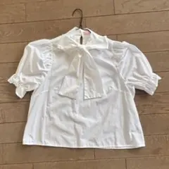 WC WEGO リボン ボウタイ ブラウス ホワイト